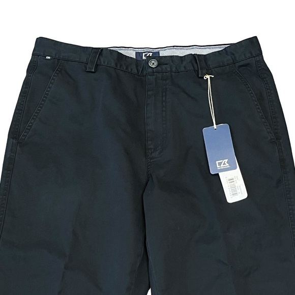 Cutter & Buck Men’s Khaki Chino Black Size 34 x 25 #1076 NWT - Picture 2 of 6